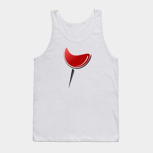 Red wine glass Tank Top